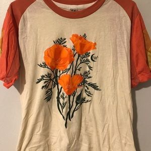 Camp Collection poppy flower shirt